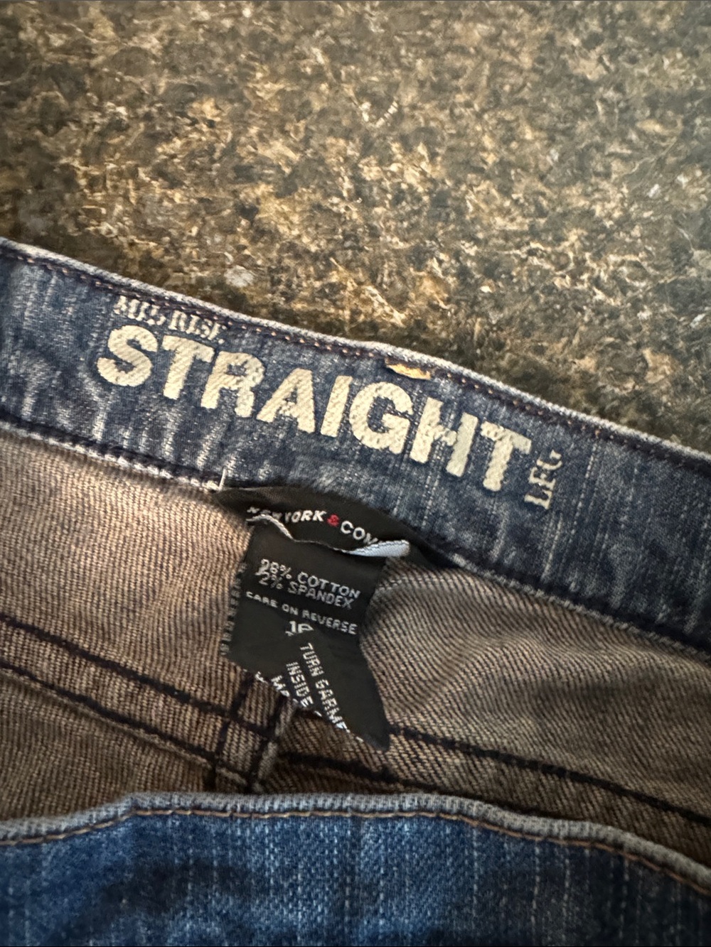 New York & Company Straight Leg Jeans Size 16 Tall Medium Wash Denim - Picture 11 of 12